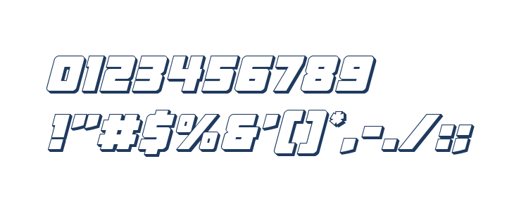 Liberty Legion 3D Italic Other Characters