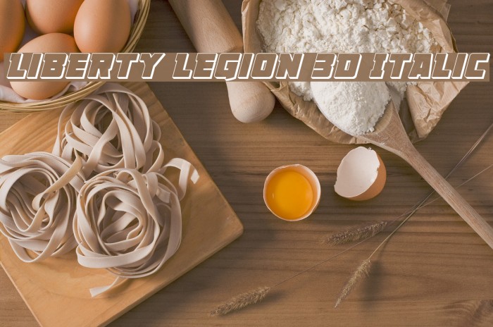 Liberty Legion 3D Italic Example 1