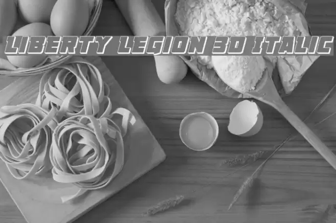 Liberty Legion 3D Italic Font examples