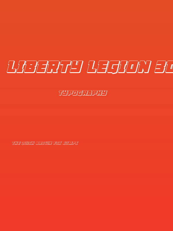 Liberty Legion 3D Italic Poster