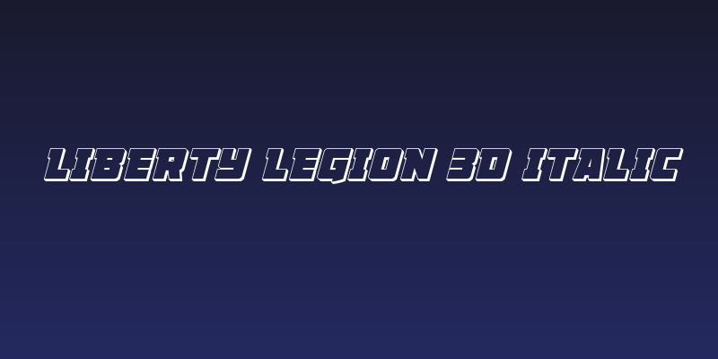 Liberty Legion 3D Italic Social Header