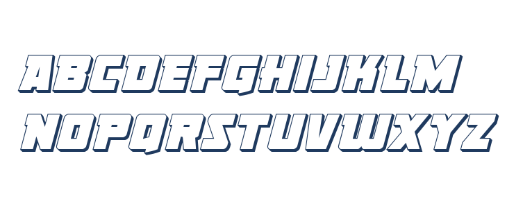 Liberty Legion 3D Italic Lowercase