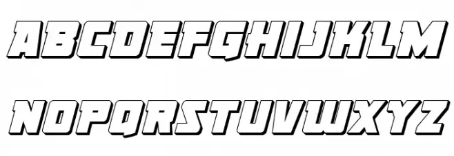 Liberty Legion 3D Italic फ़ॉन्ट लोअरकेस