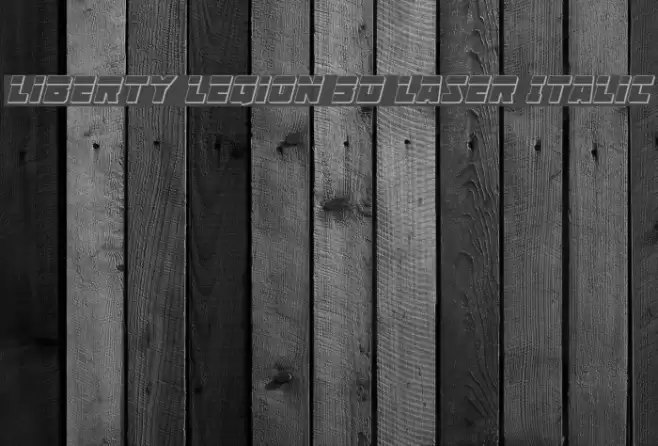 Liberty Legion 3D Laser Italic Font examples