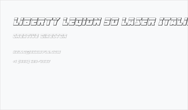 Liberty Legion 3D Laser Italic Business Card