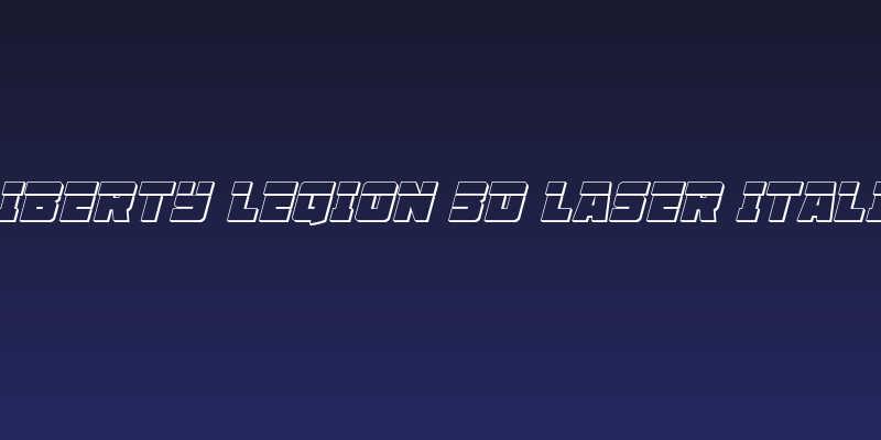 Liberty Legion 3D Laser Italic Social Header
