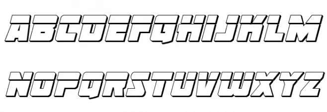 Liberty Legion 3D Laser Italic फ़ॉन्ट लोअरकेस