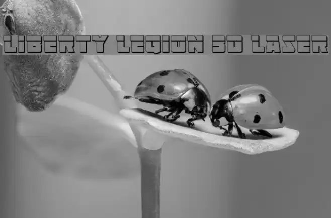 Liberty Legion 3D Laser Font examples