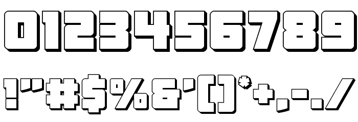 Liberty Legion 3D Font OTHER CHARS
