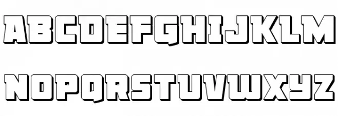 Liberty Legion 3D Schriftart Groß