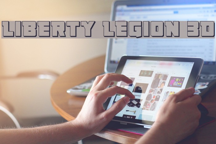 Liberty Legion 3D Font examples