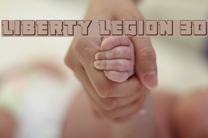 Liberty Legion 3D Font examples