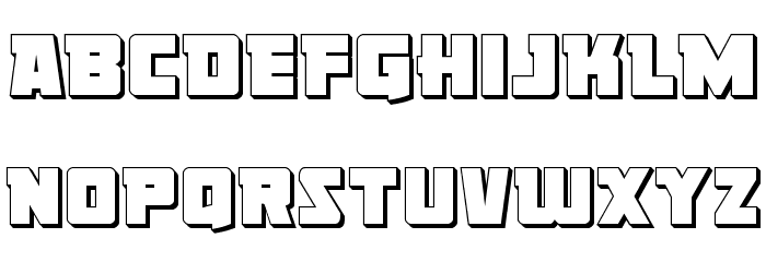 Liberty Legion 3D Font LOWERCASE