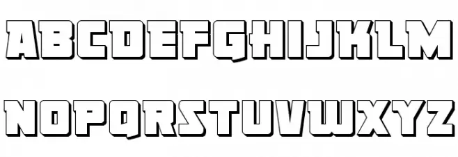 Liberty Legion 3D Font LOWERCASE