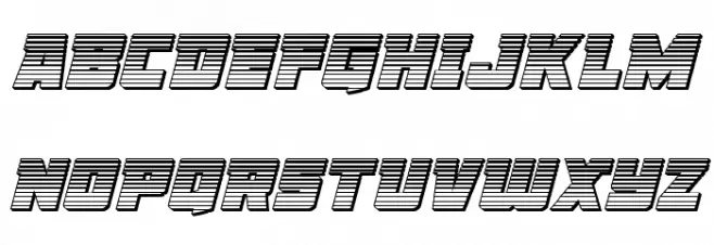 Liberty Legion Chrome Italic Polices MAJUSCULES
