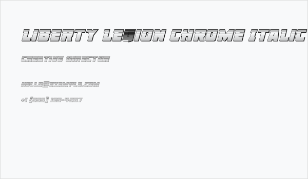Liberty Legion Chrome Italic Business Card
