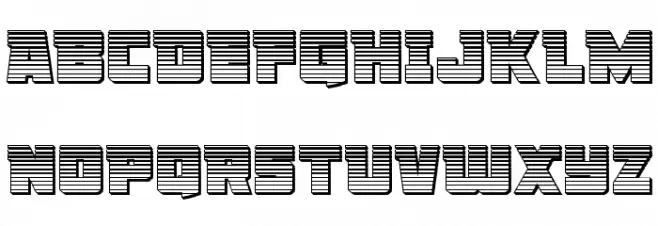 Liberty Legion Chrome Schriftart Groß