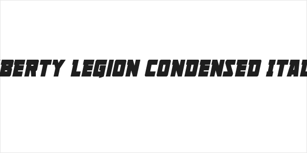 Liberty Legion Condensed Italic Logo