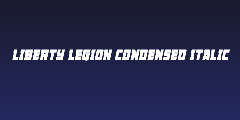 Liberty Legion Condensed Italic Social Header