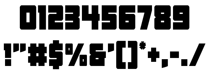 Liberty Legion Condensed Font OTHER CHARS