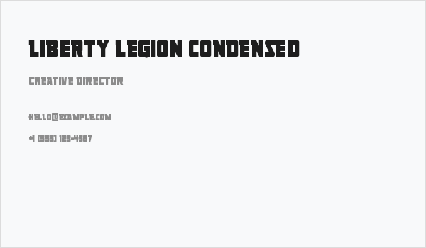 Liberty Legion Condensed Business Card