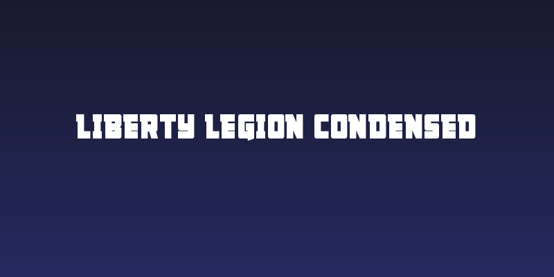 Liberty Legion Condensed Social Header