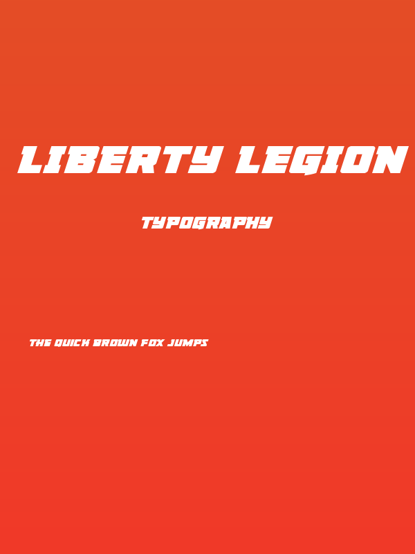 Liberty Legion Expanded Italic Poster