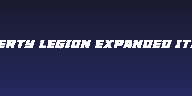 Liberty Legion Expanded Italic Social Header