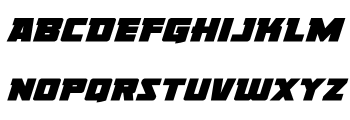 Liberty Legion Expanded Italic Font LOWERCASE