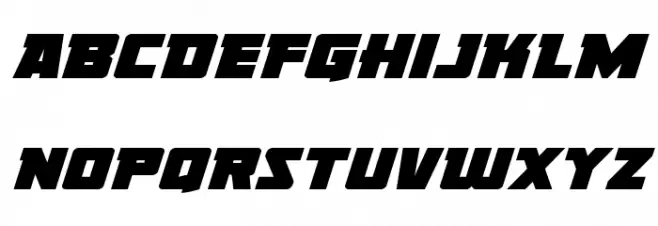 Liberty Legion Expanded Italic Schriftart Kleinbuchstaben