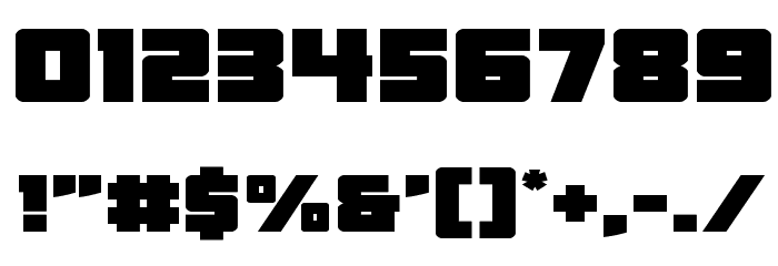 Liberty Legion Expanded Font OTHER CHARS