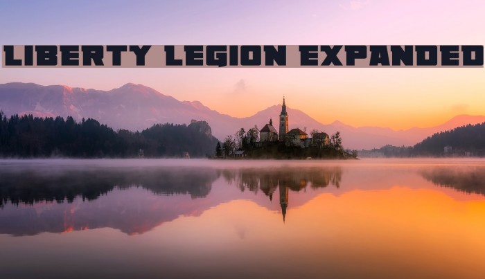 Liberty Legion Expanded Font examples