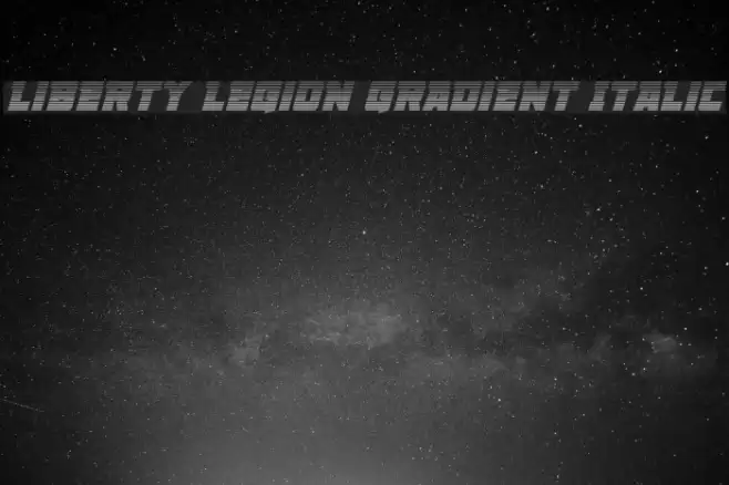 Liberty Legion Gradient Italic Font examples