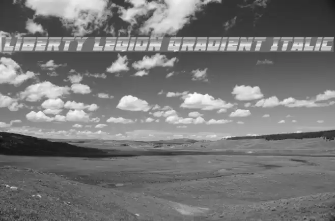 Liberty Legion Gradient Italic Font examples