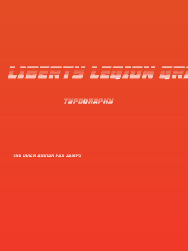 Liberty Legion Gradient Italic Poster