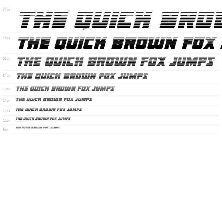 Liberty Legion Gradient Italic Waterfall