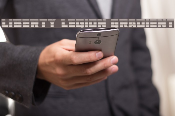 Liberty Legion Gradient Font examples