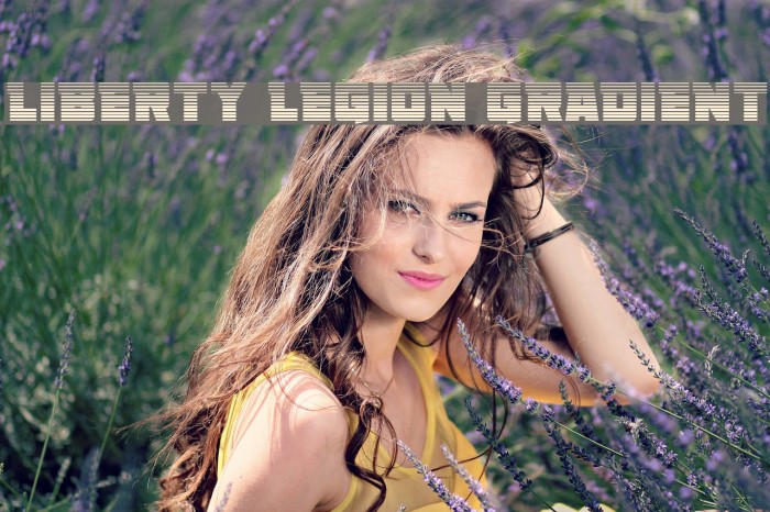 Liberty Legion Gradient Font examples