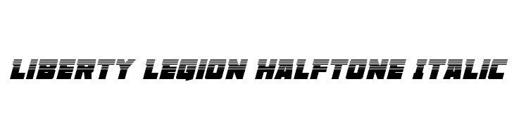 Liberty Legion Halftone Italic  免费字体下载