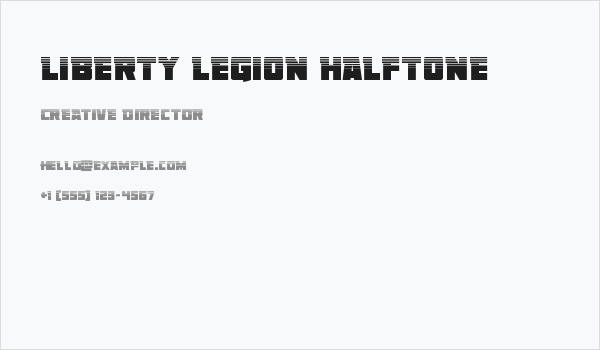 Liberty Legion Halftone Business Card