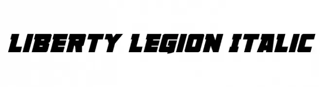 Liberty Legion Italic  Скачать бесплатные шрифты