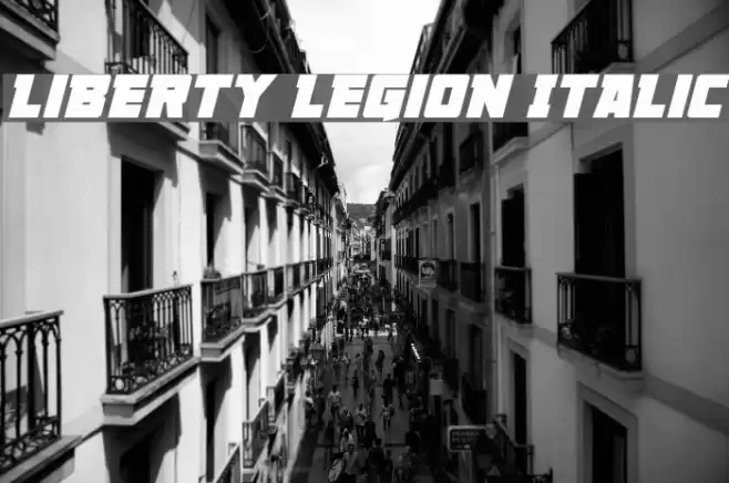 Liberty Legion Italic Font examples
