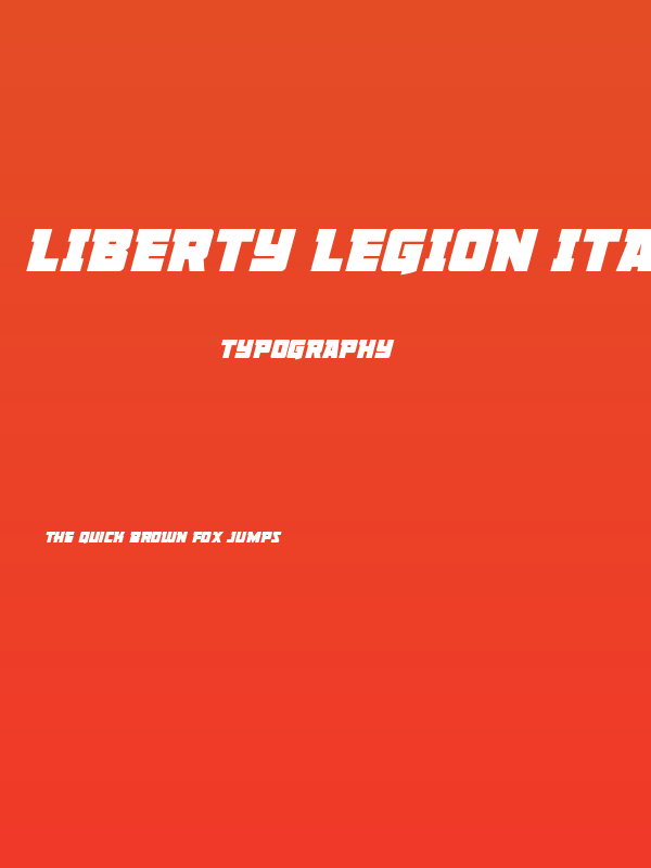 Liberty Legion Italic Poster