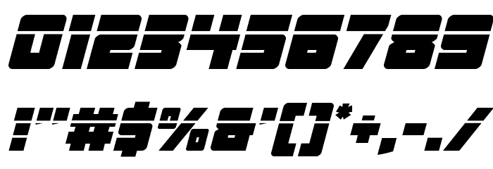 Liberty Legion Laser Italic Font OTHER CHARS