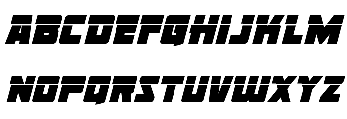 Liberty Legion Laser Italic Font LOWERCASE