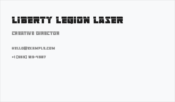 Liberty Legion Laser Business Card
