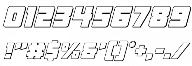 Liberty Legion Outline Italic Font OTHER CHARS