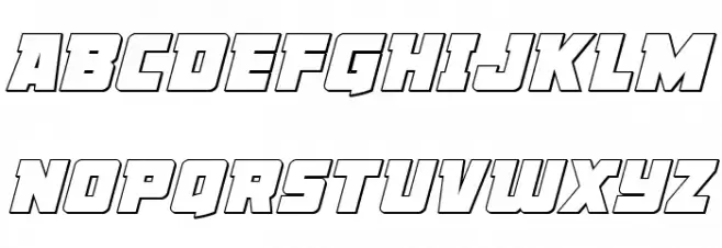 Liberty Legion Outline Italic Polices MAJUSCULES