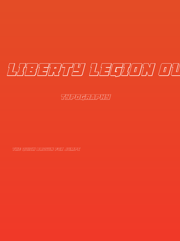Liberty Legion Outline Italic Poster