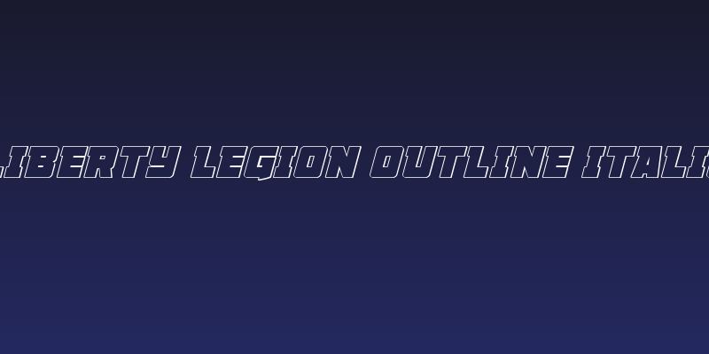 Liberty Legion Outline Italic Social Header